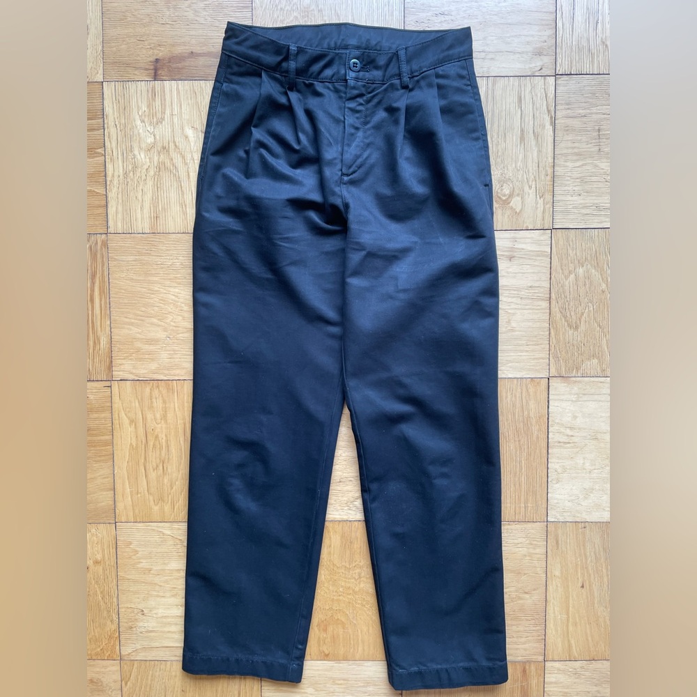 Stan Ray Men's Black Pleated Chinos 30x29